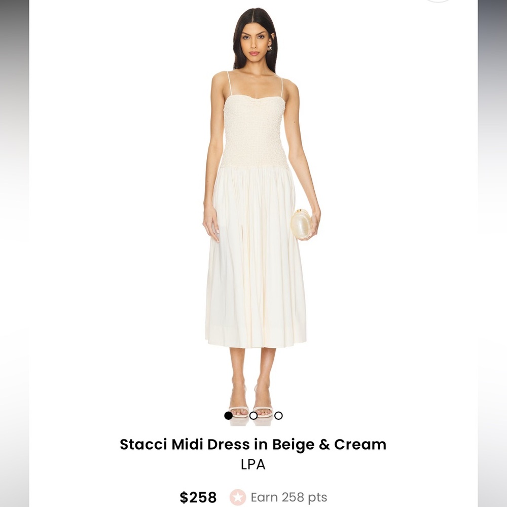 COPY - LPA Stacci Midi Dress in Beige & Cream